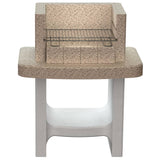 Fron View On VidaXL Concrete Charcoal BBQ Stand With Shelf | SKU: 45645 | UPC: 8719883564210
