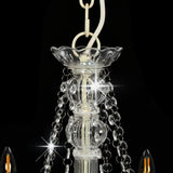 vidaXL Chandelier With Beads White 8 x E14 Bulbs | SKU: 281604 | Barcode: 8719883573274