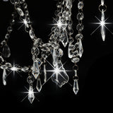 vidaXL Chandelier With Beads White 8 x E14 Bulbs | SKU: 281604 | Barcode: 8719883573274