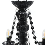 vidaXL Chandelier With Beads Black 8 x E14 Bulbs | SKU: 281605 | Barcode: 8719883573281