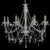 vidaXL Chandelier With Beads Silver 8 x E14 Bulbs | SKU: 281606 | Barcode: 8719883573298
