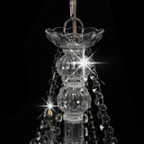 vidaXL Chandelier With Beads Silver 8 x E14 Bulbs | SKU: 281606 | Barcode: 8719883573298