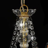 vidaXL Chandelier With Beads Golden 8 x E14 Bulbs | SKU: 281607 | Barcode: 8719883573304
