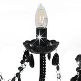 vidaXL Chandelier With Beads Black 12 x E14 Bulbs | SKU: 281609 | Barcode: 8719883573328