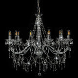 vidaXL Chandelier With Beads Silver 12 x E14 Bulbs | SKU: 281610 | Barcode: 8719883573335