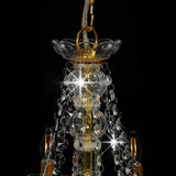 vidaXL Chandelier With Beads Golden 12 x E14 Bulbs | SKU: 281611 | Barcode: 8719883573342
