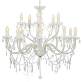 vidaXL Chandelier 2-layer White 15 x E14 Bulbs | SKU: 281612 | Barcode: 8719883573359