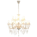 vidaXL Chandelier 2-layer White 15 x E14 Bulbs | SKU: 281612 | Barcode: 8719883573359