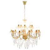 vidaXL Chandelier 2-layer Golden 15 x E14 Bulbs | SKU: 281613 | Barcode: 8719883573366