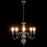 vidaXL Chandelier Silver 5 x E14 Bulbs | SKU: 281616 | Barcode: 8719883573397