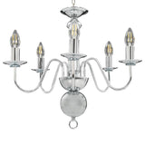 vidaXL Chandelier Silver 5 x E14 Bulbs | SKU: 281616 | Barcode: 8719883573397