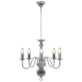 vidaXL Chandelier Silver 5 x E14 Bulbs | SKU: 281616 | Barcode: 8719883573397