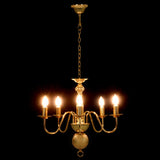 vidaXL Chandelier Golden 5 x E14 Bulbs | SKU: 281617 | Barcode: 8719883573403