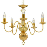 vidaXL Chandelier Golden 5 x E14 Bulbs | SKU: 281617 | Barcode: 8719883573403