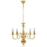 vidaXL Chandelier Golden 5 x E14 Bulbs | SKU: 281617 | Barcode: 8719883573403