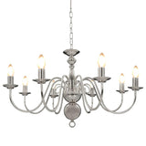 vidaXL Chandelier Silver 8 x E14 Bulbs | SKU: 281618 | Barcode: 8719883573410