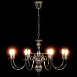 vidaXL Chandelier Silver 8 x E14 Bulbs | SKU: 281618 | Barcode: 8719883573410