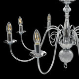 vidaXL Chandelier Silver 8 x E14 Bulbs | SKU: 281618 | Barcode: 8719883573410