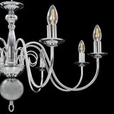 vidaXL Chandelier Silver 8 x E14 Bulbs | SKU: 281618 | Barcode: 8719883573410