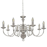 vidaXL Chandelier Silver 8 x E14 Bulbs | SKU: 281618 | Barcode: 8719883573410