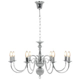 vidaXL Chandelier Silver 8 x E14 Bulbs | SKU: 281618 | Barcode: 8719883573410