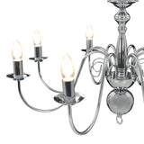 vidaXL Chandelier Silver 8 x E14 Bulbs | SKU: 281618 | Barcode: 8719883573410