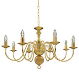 vidaXL Chandelier Golden 8 x E14 Bulbs | SKU: 281619 | Barcode: 8719883573427