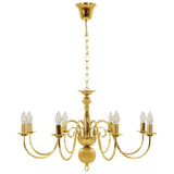 vidaXL Chandelier Golden 8 x E14 Bulbs | SKU: 281619 | Barcode: 8719883573427