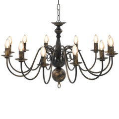 vidaXL Chandelier Antique Black 12 x E14 Bulbs | SKU: 281621 | Barcode: 8719883573441