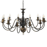 vidaXL Chandelier Antique Black 12 x E14 Bulbs | SKU: 281621 | Barcode: 8719883573441