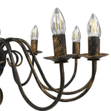 vidaXL Chandelier Antique Black 12 x E14 Bulbs | SKU: 281621 | Barcode: 8719883573441