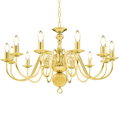 vidaXL Chandelier Golden 12 x E14 Bulbs | SKU: 281623 | Barcode: 8719883573465