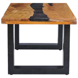 vidaXL Coffee Table 100x50x40 cm Solid Teak Wood and Polyresin | SKU: 281646 | Barcode: 8719883581477