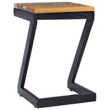 vidaXL Coffee Table 30x30x50 cm Solid Teak Wood and Polyresin | SKU: 281649 | Barcode: 8719883581507