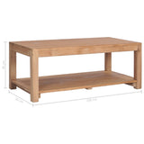 vidaXL Coffee Table 100x50x40 cm Solid Teak Wood | SKU: 282849 | Barcode: 8719883581606