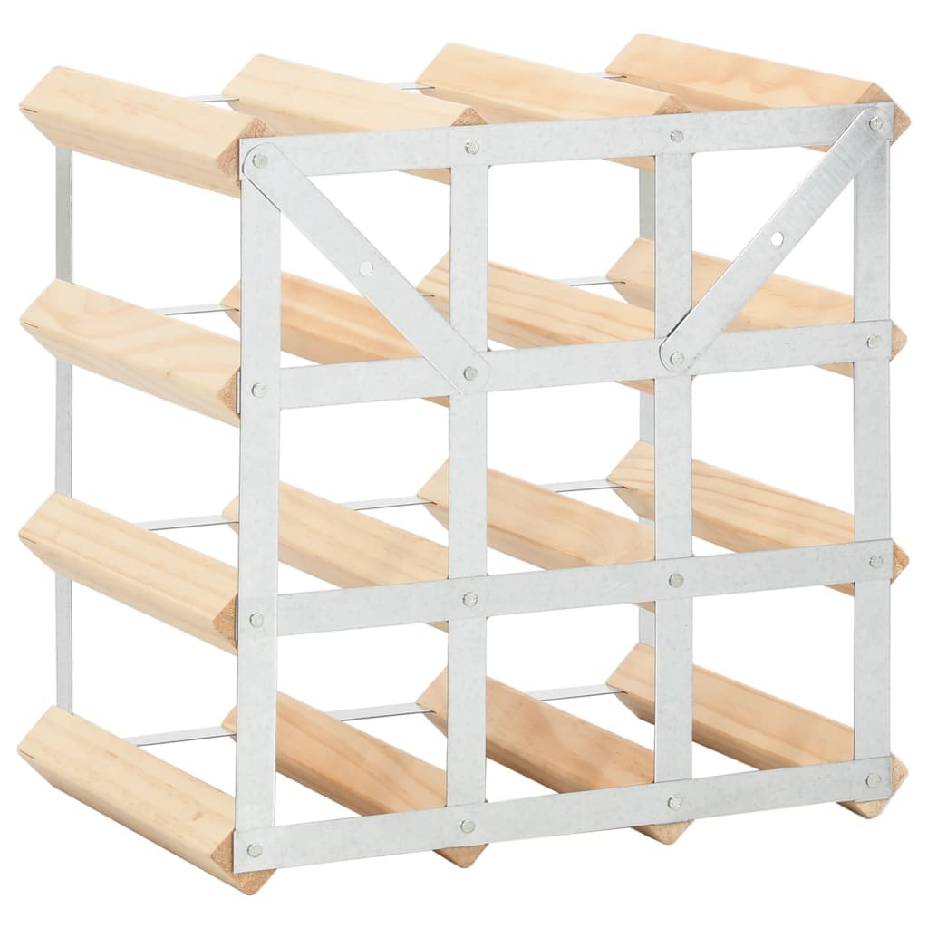 vidaXL Wine Rack For 12 Bottles Solid Pinewood | SKU: 282468 | Barcode: 8719883589268