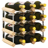 vidaXL Wine Rack For 12 Bottles Solid Pinewood | SKU: 282468 | Barcode: 8719883589268