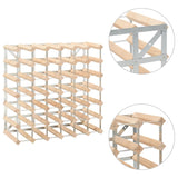 vidaXL Wine Rack For 42 Bottles Solid Pinewood | SKU: 282470 | Barcode: 8719883589282