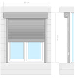 vidaXL Roller Shutter Aluminium 80x100 cm White | SKU: 144965 | Barcode: 8719883665702