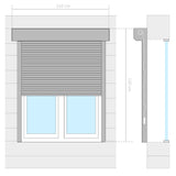 vidaXL Roller Shutter Aluminium 110x130 cm Anthracite | SKU: 144982 | Barcode: 8719883665870
