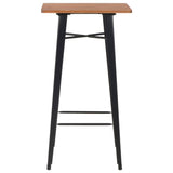 Bar Stool From VidaXL Black Steel And Brown Pinewood 3 Piece Bar Set | SKU: 276844 | UPC: 8719883666907