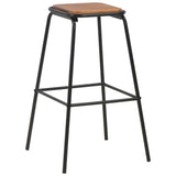 Bar Stool From VidaXL Black Steel And Brown Pinewood 3 Piece Bar Set | SKU: 276844 | UPC: 8719883666907