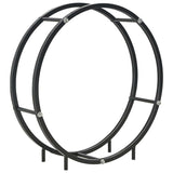 VidaXL Black Steel Firewood Rack 70x20x70cm | SKU: 284701 | UPC: 8719883683041