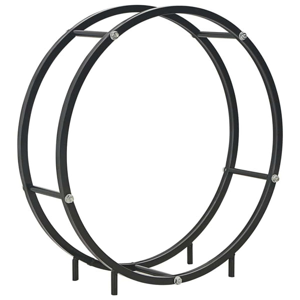 VidaXL Black Steel Firewood Rack 70x20x70cm | SKU: 284701 | UPC: 8719883683041