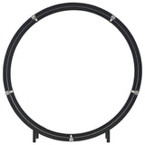 Front View Of VidaXL Black Steel Firewood Rack 70x20x70cm | SKU: 284701 | UPC: 8719883683041