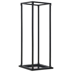 VidaXL Black Steel Firewood Rack With Base, 37x37x113cm | SKU: 284702 | UPC: 8719883683058