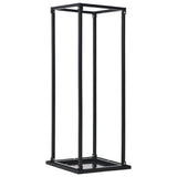 VidaXL Black Steel Firewood Rack With Base, 37x37x113cm | SKU: 284702 | UPC: 8719883683058