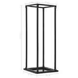 Dimensions Of VidaXL Black Steel Firewood Rack With Base, 37x37x113cm | SKU: 284702 | UPC: 8719883683058