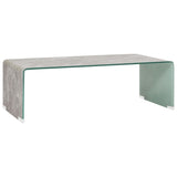 vidaXL Coffee Table Brown Marble 98x45x31 cm Tempered Glass | SKU: 284734 | Barcode: 8719883714141