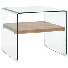 vidaXL Coffee Table Clear 50x50x45 cm Tempered Glass | SKU: 284742 | Barcode: 8719883714226